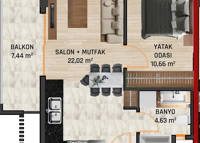 Lejlighed Modern 1br Near Alacati-loca Twin *